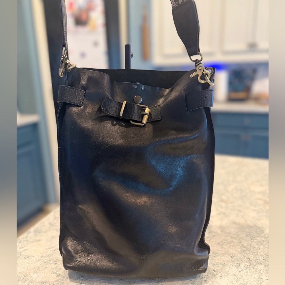 Black Leather Shoulder Bag